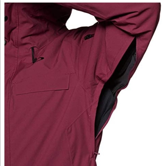 NWT Oakley Snow Insulated Jacket 10K/2L Size XS in Burgundy - Picture 5 of 9